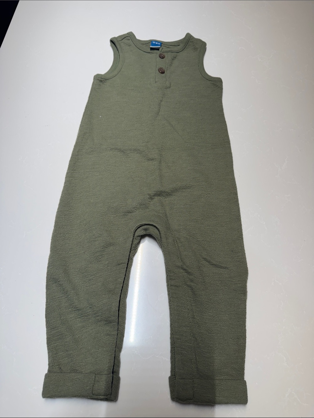 Old Navy Olive Green Sleeveless Knit Romper